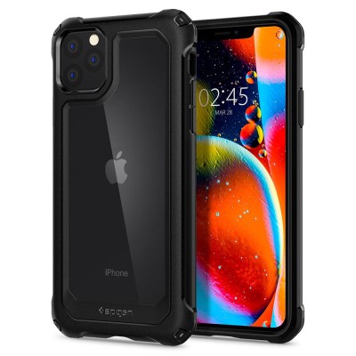 Husa TPU Spigen Gauntlet Karbon pentru Apple iPhone 11 Pro Max, Neagra 075CS27495 foto