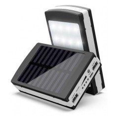 Baterie externa - Power Bank 20000 mah - incarcare solara + lanterna 20 Led C187 foto