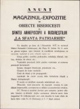 A509 Afiș magazin-expoziție Arhiepiscopia Ortodoxă București, 1937