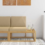 vidaXL Canapea de exterior Alb 91 x 63 x 73 cm Lemn Solid de Acacia 901481