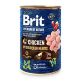 Hrana umeda pentru caini Brit Premium by Nature Pui si Inimi, 400g