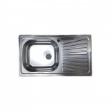 Chiuveta pentru blat ZLN3729, Inox anticalcar, Cuva stanga 44x77 cm