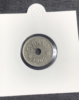 Moneda 5 bani 1906 J monetaria Hamburg foto