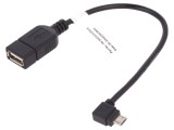 Cablu OTG USB 2.0 USB A la Micro USB unghiular