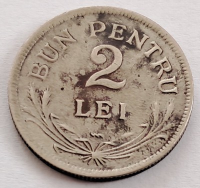 Romania, 2 Lei 1924 Poissy foto