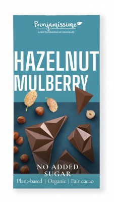 Ciocolata cu alune si dude, bio, 60g, Benjamissimo foto