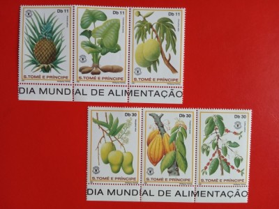 SAO TOME, FRUCTE - SERIE COMPLETĂ MNH foto