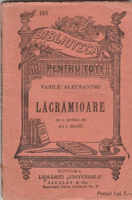 Vasile Alecsandri - Lacramioare foto