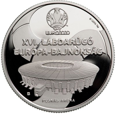 Ungaria 10 000 Forint 2021 Campionatul European de Fotbal Argint PP foto