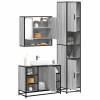 VidaXL Set mobilier de baie, 3 piese, gri sonoma, lemn prelucrat 3301123