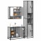 vidaXL Set mobilier de baie, 3 piese, gri sonoma, lemn prelucrat 3301123