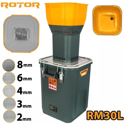 Moara electrica pentru cereale RM30L ROTOR, 19000 rot/min, 1200 W , 30 L foto