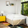 VidaXL Cadru de pat fără saltea cremă 120x190 cm țesătură 3284720