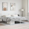 VidaXL Cadru de pat metalic cu tăblie de cap/picioare, alb, 183x213 cm 372251