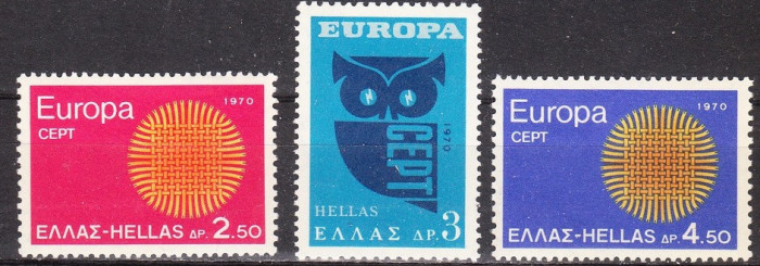 Grecia 1970 - Europa-cept 3v.neuzat,perfecta stare,serie completa(z)
