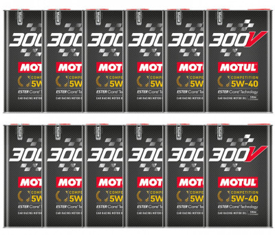 Set 12 Buc Ulei Motor Motul 300V Competition Ester Core&amp;reg; Technology 5W-40 5L 110818 foto