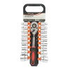 Set chei tubulare 19 piese cu clichet 1/2 Breckner Germany