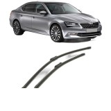 Cumpara ieftin Set stergatoare auto SKODA SUPERB III (3V3) din 2015-2024, pentru parbriz auto, 2 bucati, Bosch Aerotwin, din cauciuc siliconat rezistent, SKODA