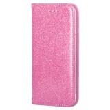 Husa Piele Forcell SHINING Book pentru Samsung Galaxy A02s A025F, Roz Aurie