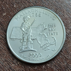 M3 C50 - Quarter dollar - sfert dolar - 2000 - Massachusetts - P - America USA
