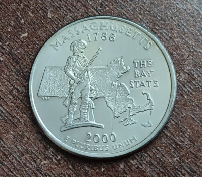 M3 C50 - Quarter dollar - sfert dolar - 2000 - Massachusetts - P - America USA foto