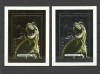 CHAD 2001 ANIMALE PREISTORICE DINOZAURI GOLD AND SILVER FOIL, Nestampilat