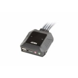 Switch KVM Aten CS22DP, 2 porturi, DisplayPort, USB, Negru