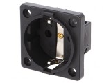 Conector Alimentare AC 2P+PE 250V 16A Negru