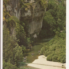 FR2 -Carte Postala - FRANTA -Gorges du tarn - Les Detroits, circulata 1976