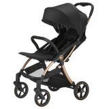 Carucior Sport Avova City Ranger Black Gold, Pliere Automata, Roti Cauciuc, 0-22kg, Suspensii, Copertina UV 50+, Cos Cumparaturi