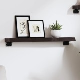 vidaXL Raft de perete maro &icirc;nchis 60x10x4 cm lemn masiv stejar tratat