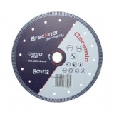 Disc diamantat turbo continuu 250x30/25.4mm, segment 10mm pentru gresie, faianta, ceramica dura Breckner Germany