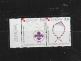 Croatia 2007 - Europa CEPT , Cercetasi, serie 2 valori,tabs, dantelate, MNH, Mi.805-806 , cota 2,7