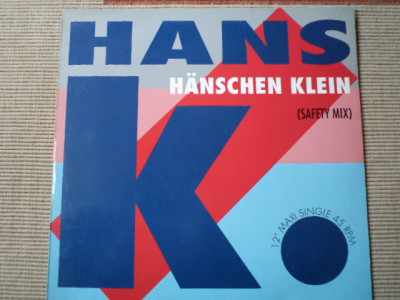 Hans K H&amp;auml;nschen Klein disc maxi single vinyl 12&amp;quot; muzica euro house columbia 1991 foto