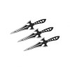 Set 3 Cutite de Aruncat Depox, Otel Inoxidabil 420, Full Tang, 19 cm Lungime, Negru