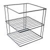 Scurgator pentru vase din metal, 2 rafturi, negru mat, SM015B, 210 x 210 x 220 mm