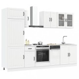 Set dulap de bucătărie din 8 piese &bdquo;Kalmar&rdquo; Lemn prelucrat alb