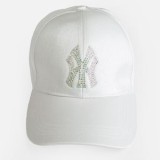 Sapcă Albă Shiny de Vară cu Strass Holografic, CMCLASS