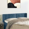 VidaXL Tăblie pat cu aripioare albastru &icirc;nchis 147x16x78/88 cm catifea 3118680