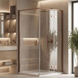 Cabina de dus Rea Bruno 90x90 Brush Copper