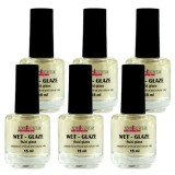 6x Wet Glaze 15ml - Top coat pentru luciu intens Inginails