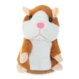 Jucărie interactivă &icirc;n formă de hamster, maro, dimensiuni 10x16x8 cm, din material plastic