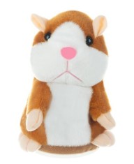 Jucărie interactivă &amp;icirc;n formă de hamster, maro, dimensiuni 10x16x8 cm, din material plastic foto