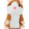 Jucărie interactivă &icirc;n formă de hamster, maro, dimensiuni 10x16x8 cm, din material plastic