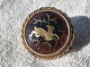 LIMOGES BROSA CERB pictata manual pe PORTELAN semnata IMPECABILA manopera EXCEPTIONALA FRANTA aprox 1920