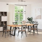 VidaXL Picioare de masă &icirc;n formă de U, 2 buc., negru, 80x(72-73) cm, oțel