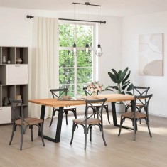vidaXL Picioare de masă &icirc;n formă de U, 2 buc., negru, 80x(72-73) cm, oțel