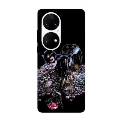 Husa compatibila cu Huawei P50 Pro model Cat woman, Silicon, TPU, Viceversa foto
