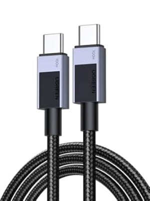 CABLU alimentare si date Ugreen, &amp;quot;L512&amp;quot;, Fast Charging Data Cable pt. smartphone, USB Type-C la USB Type-C 100W, 2m, gri &amp;quot;45064&amp;quot; (timbru verde 0.08 le foto