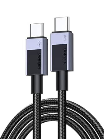 CABLU alimentare si date Ugreen, &quot;L512&quot;, Fast Charging Data Cable pt. smartphone, USB Type-C la USB Type-C 100W, 2m, gri &quot;45064&quot; (timbru verde 0.08 le